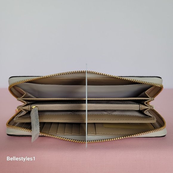 MICHAEL KORS Jet Set Travel Continental Signature Logo Colorblock Stripe Wallet - Picture 15 of 16